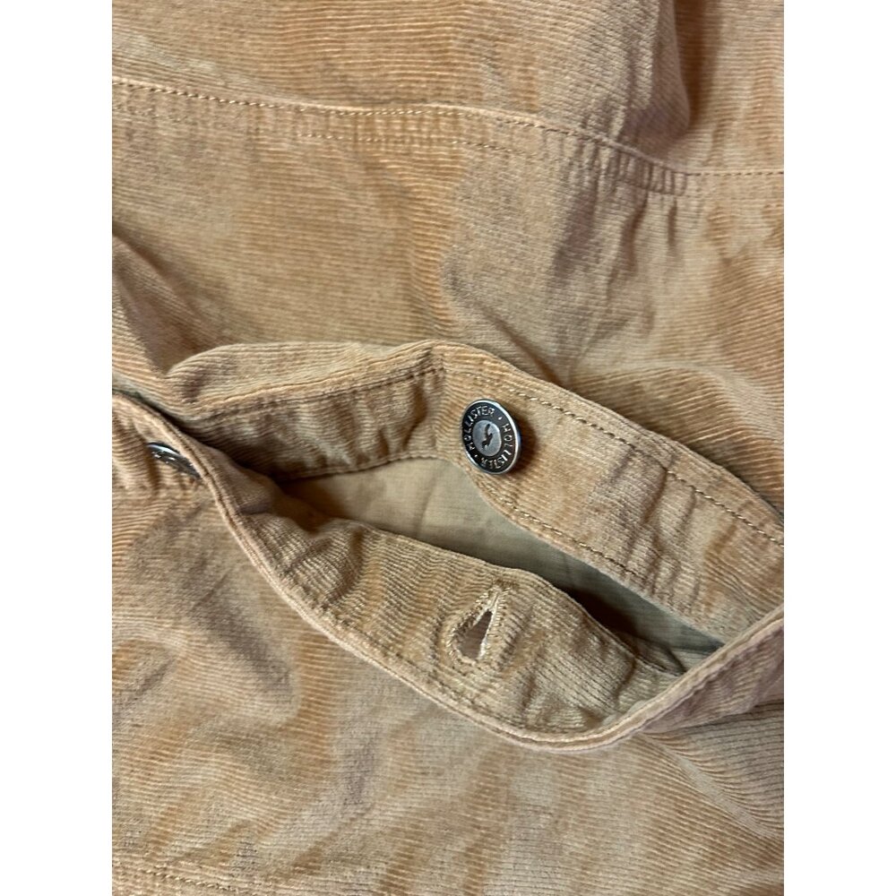 Hollister Womens Tan Corduroy Button-Front Mini Dress Adjustable Straps Size L - Picture 8 of 8